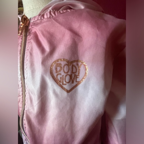24M Body Glove kids gear, pink and white windbreaker coat and gray pants - Picture 7 of 10